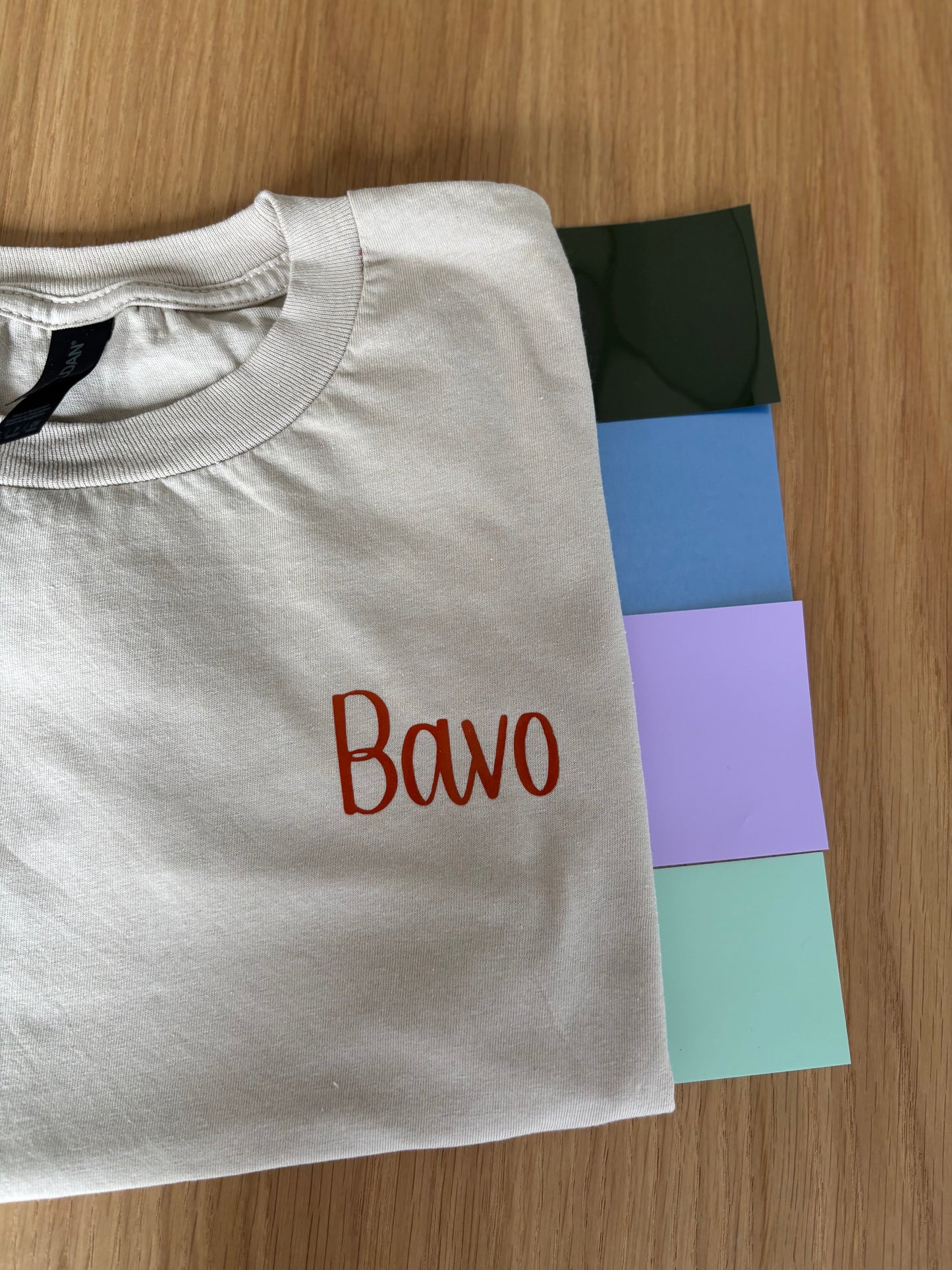 T-shirt kind met naam in 1 kleur