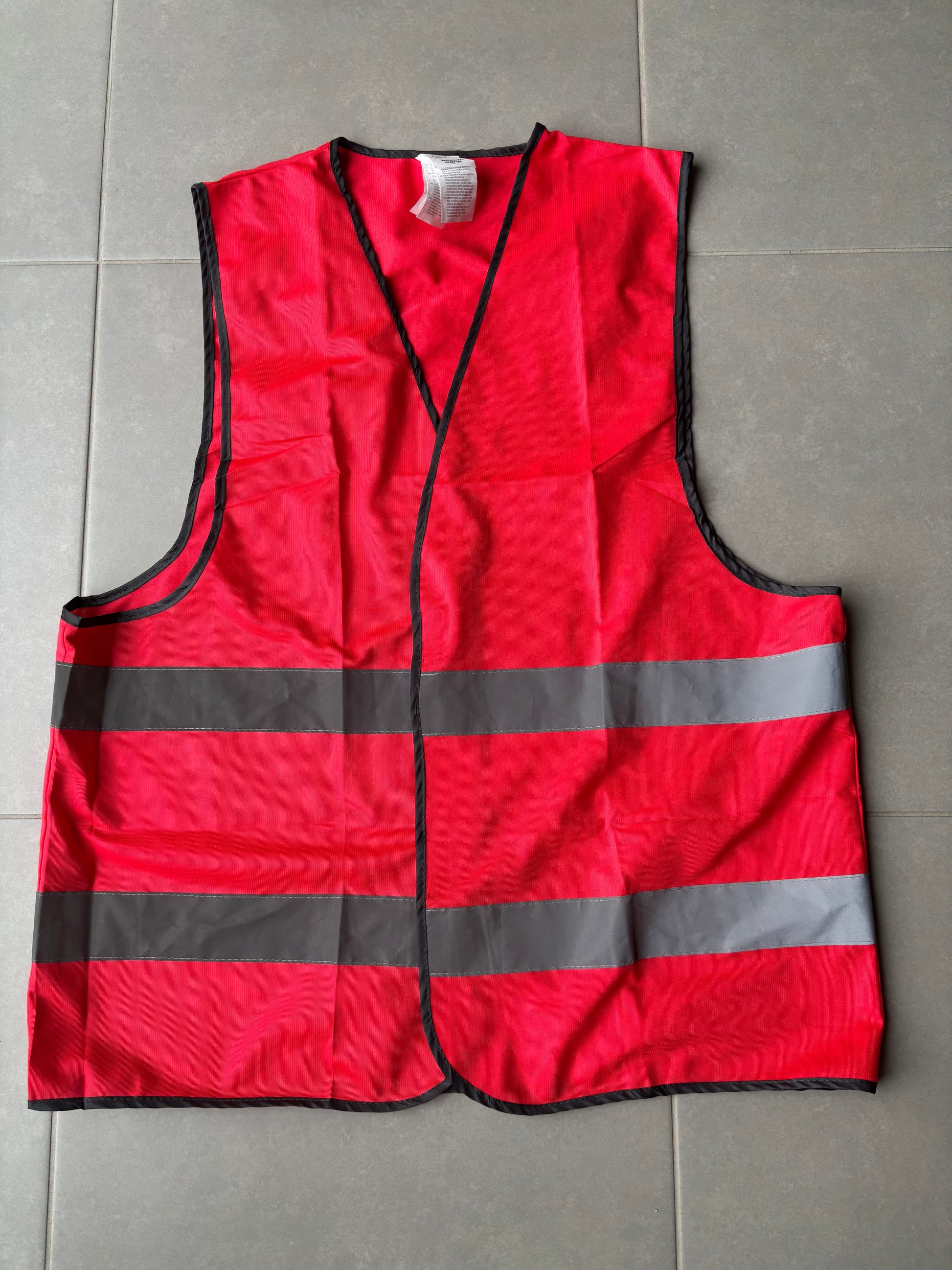 Veiligheidsvest met naam rood
