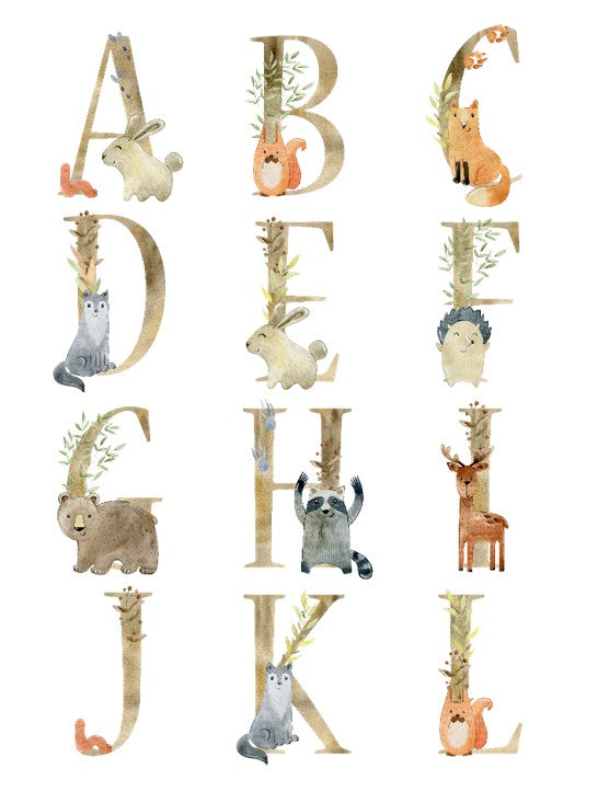 Tas met dierenalfabet