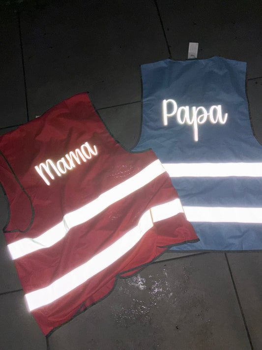 Reflecterende naam veiligheidsvest